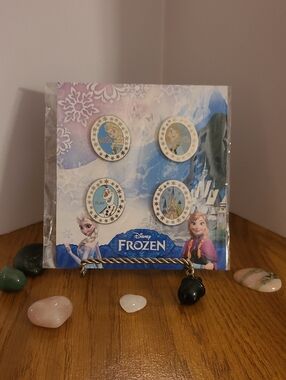 Disney Frozen Collectible Pin Set - Blue, White, Gold